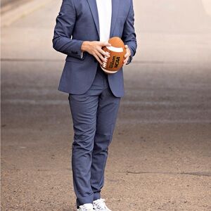 H&M Men’s Blue Slim Fit Suit